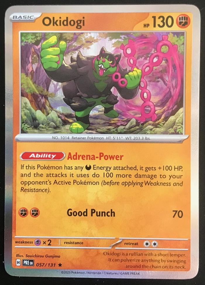 Pokemon - Okidogi (PRE 057) - Holo rare.., Ophalen of Verzenden, Nieuw, Losse kaart, Foil