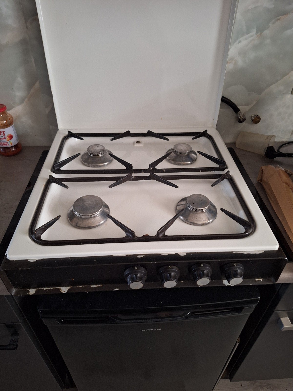 Te Koop 4pits Gasstel, Witgoed en Apparatuur, Kookplaten, Ophalen, Gebruikt, 4 kookzones, Gas