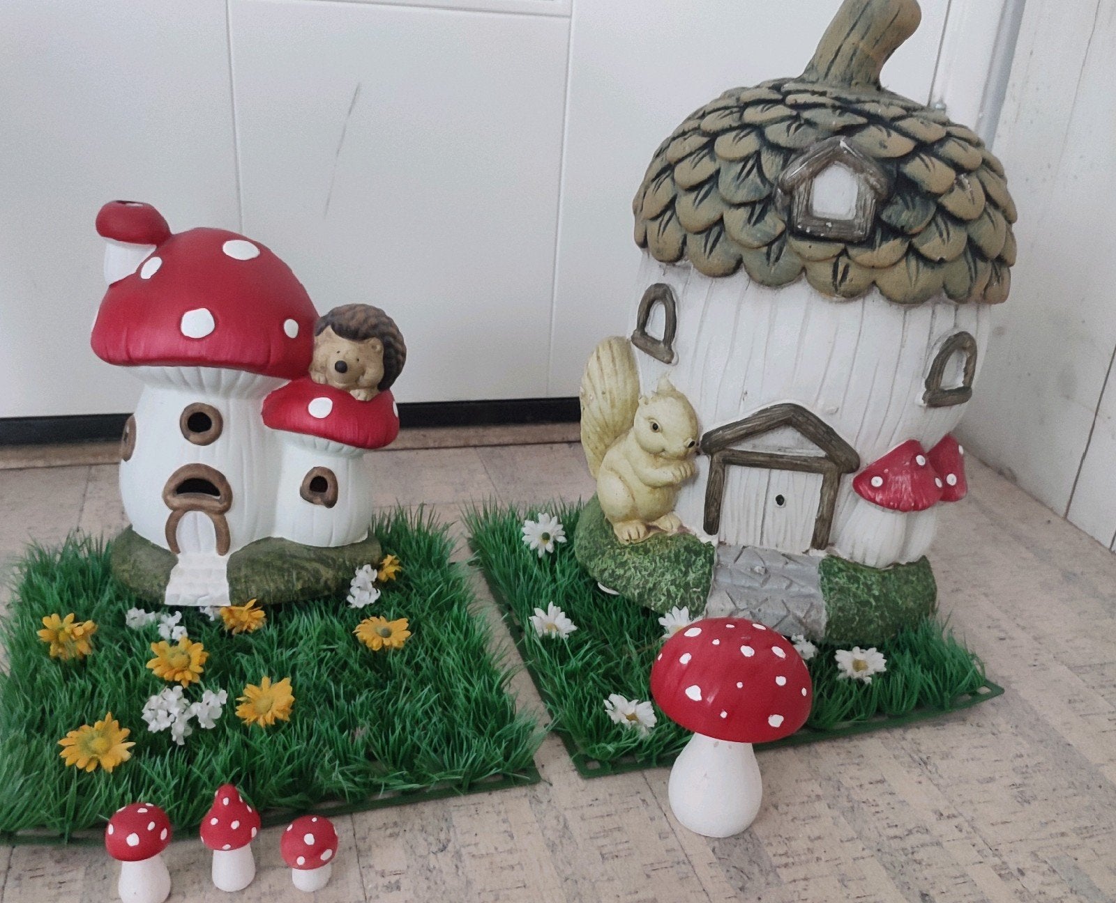 Herfst Decoratie: Kabouterhuisjes, Paddenstoelen & Grasma, Ophalen of Verzenden