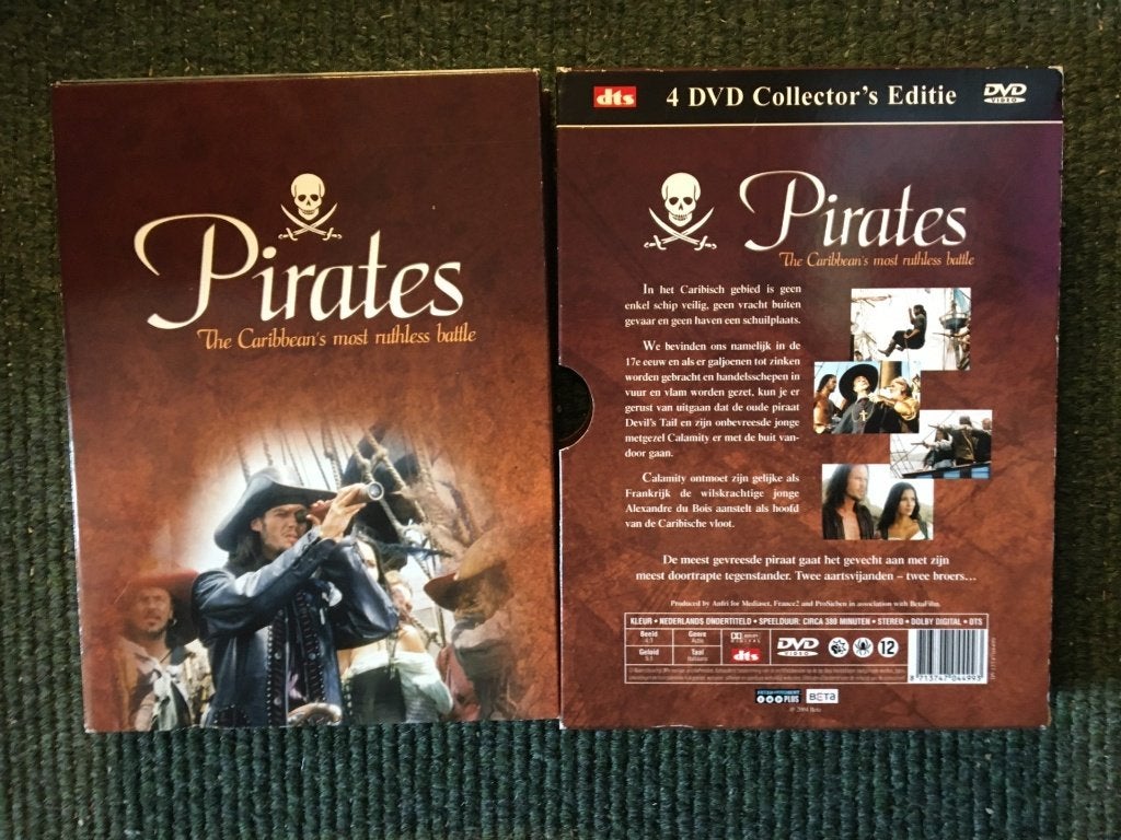 4 DVD Set Pirates: the Carribean's most ruthless battle, Cd's en Dvd's, Dvd's | Avontuur, Zo goed als nieuw, Vanaf 12 jaar, Ophalen of Verzenden
