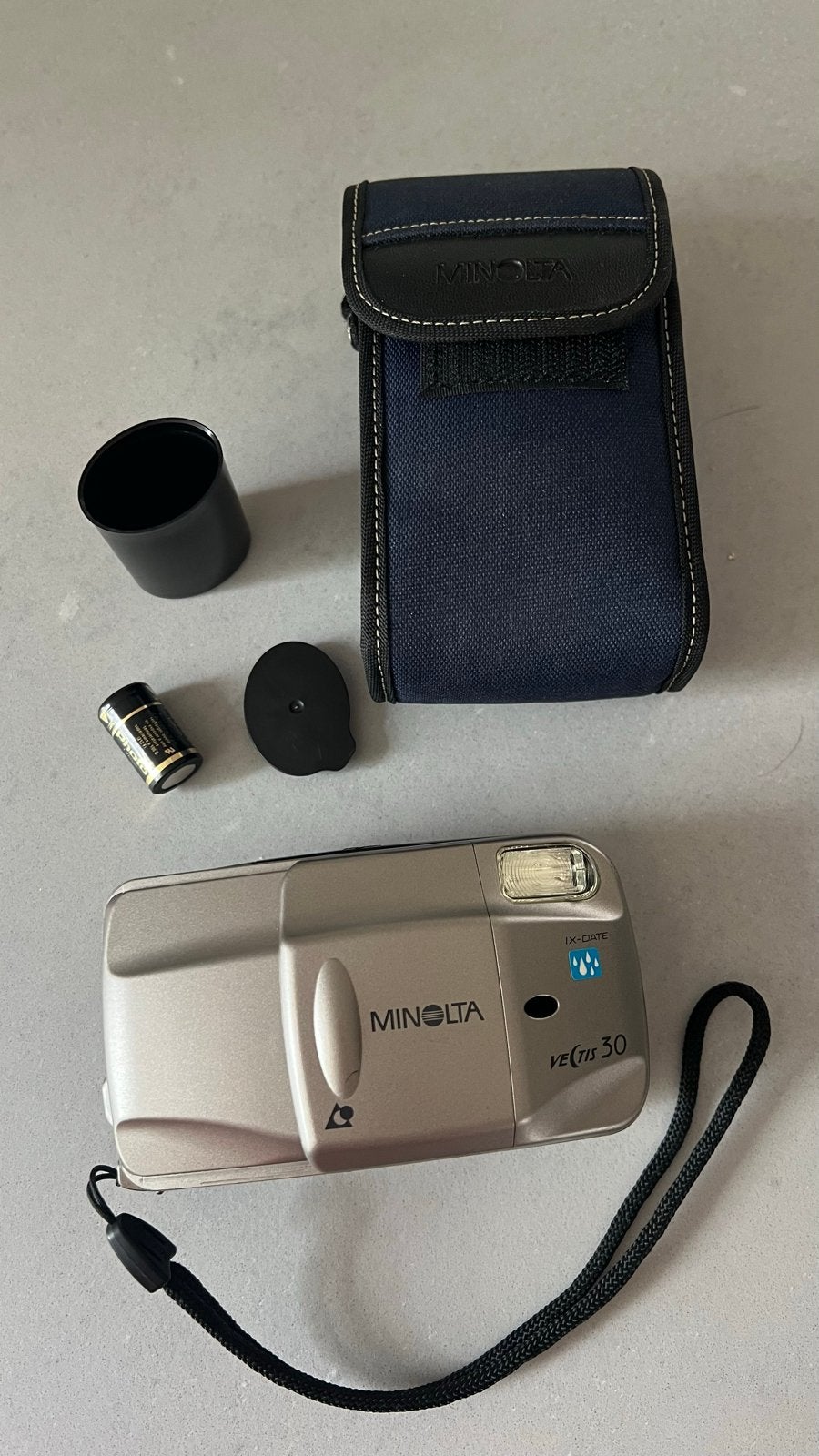 Minolta Vectis 30 APS Camera met Tasje, Ophalen of Verzenden, Gebruikt, Compact, Minolta