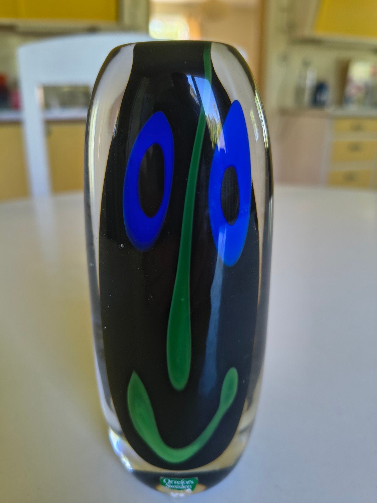 Anne Nilsson. Vaas “Smiley Face”, kunstglas, vervaardigd doo, Ophalen of Verzenden