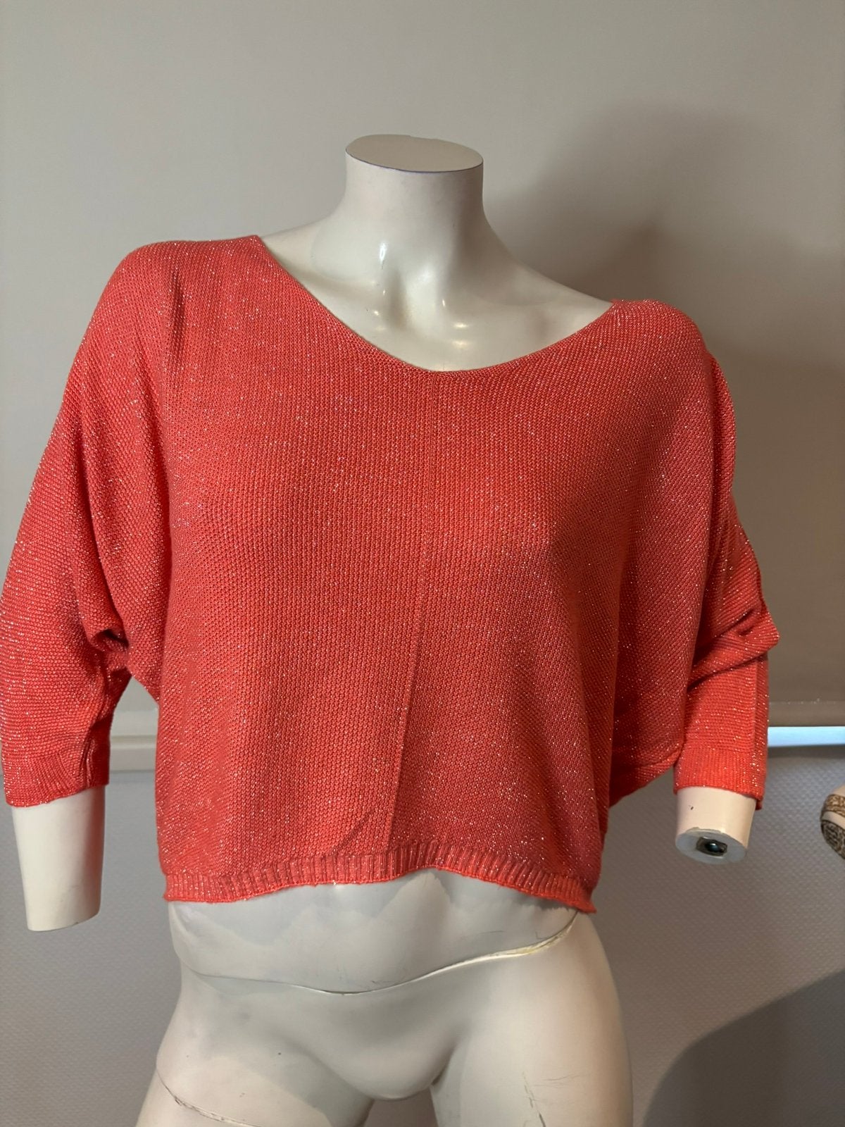 Typical jill trui met glitter erin m, Maat 38/40 (M), ., Oranje, Ophalen of Verzenden