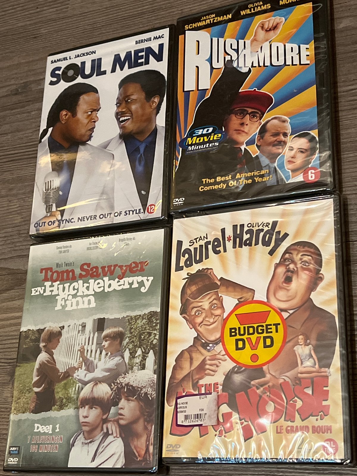 4 Nieuwe DVD's: Soul Men, Rushmore, Tom Sawyer, Laurel & Har, Engels, Nederlands, Ophalen of Verzenden, Nieuw in verpakking