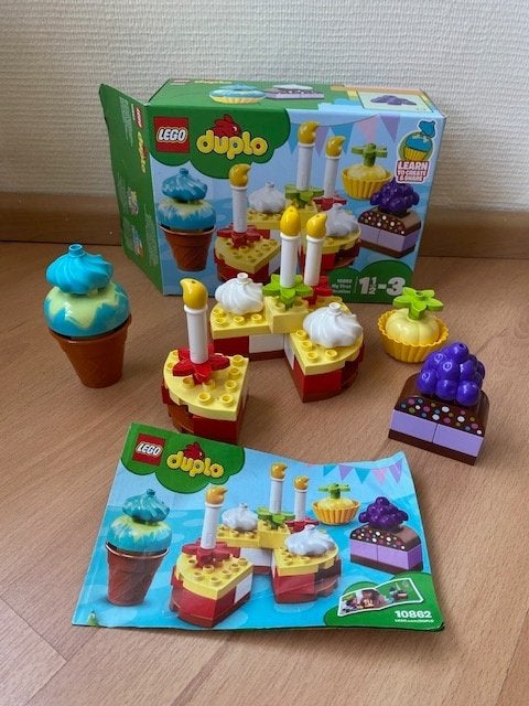 Duplo, mijn eerste feest taart kaarsje, set 10862 compleet, Inclusief instructies, Gebruikt, Ophalen of Verzenden, Duplo