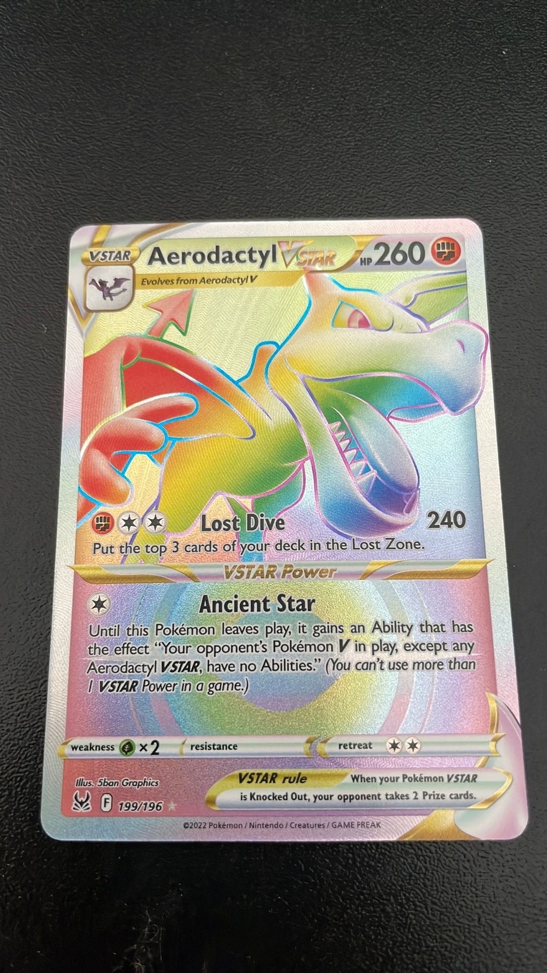 Aerodactyl Vstar Rainbow Lost Orgin, Ophalen of Verzenden, Nieuw