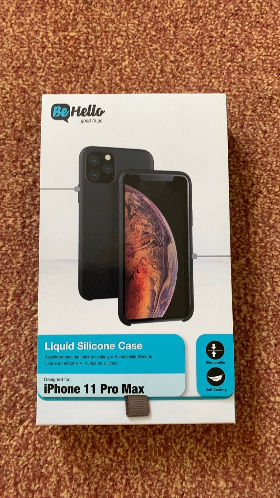 Be Hello Liquid Silicone Case iPhone 11 Pro Max Zwart, Telecommunicatie, Zwart, Overige merken, Nieuw, Hoesje of Tasje