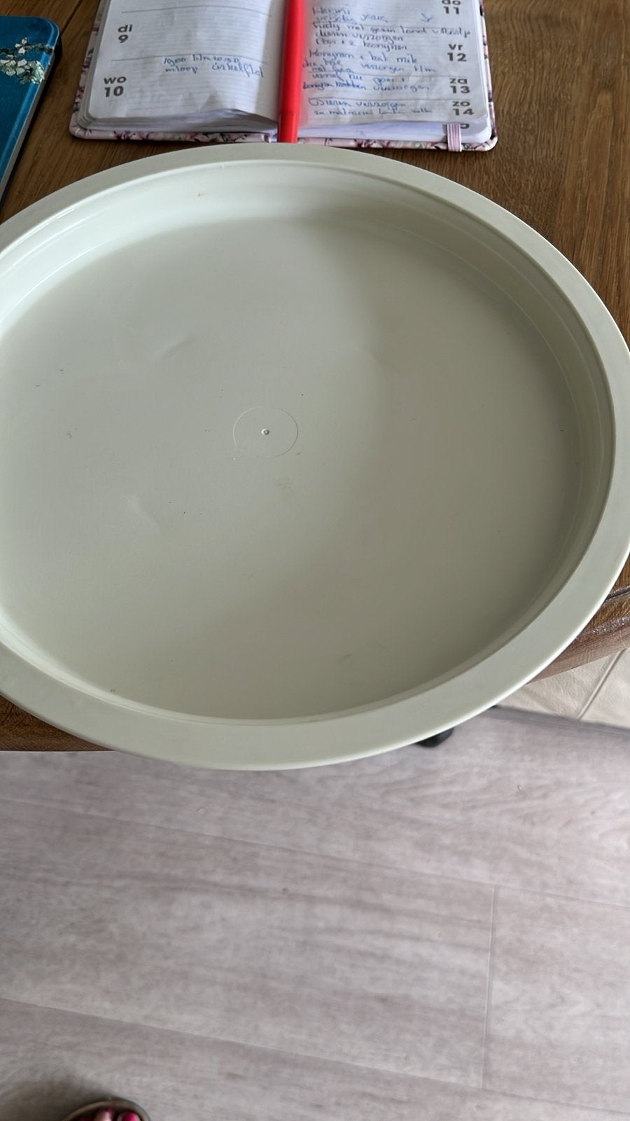 Tupperware draai plareau, Ophalen of Verzenden, Gebruikt, Crème, Schaal