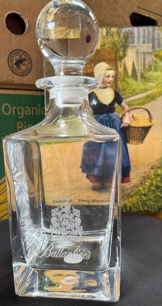 Kristallen karaf Ballantines whiskey, Ophalen of Verzenden
