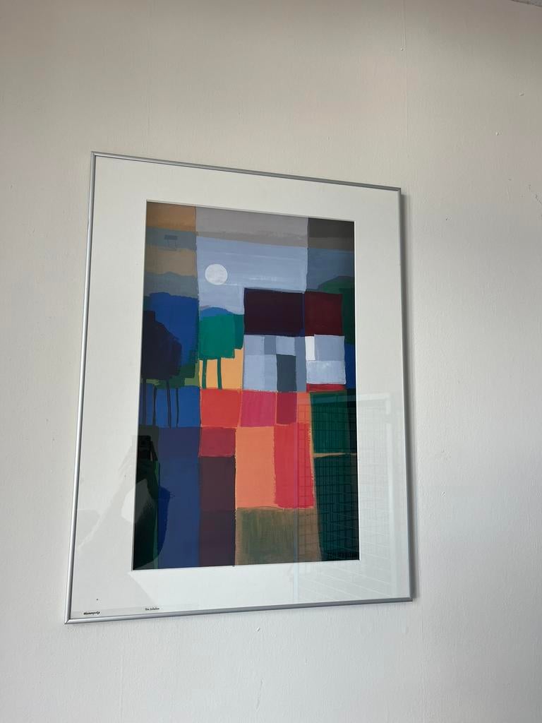 Poster met lijst Ton Schulten bloemperkje, Ophalen of Verzenden