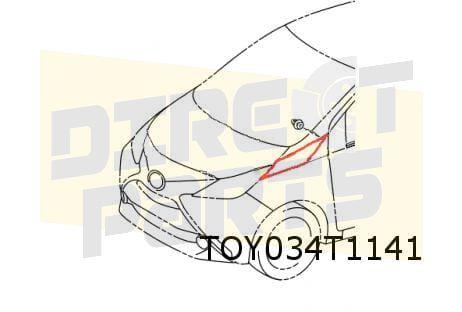 Toyota Aygo voorscherm (zijdeglans zwart) Links Origineel! 6