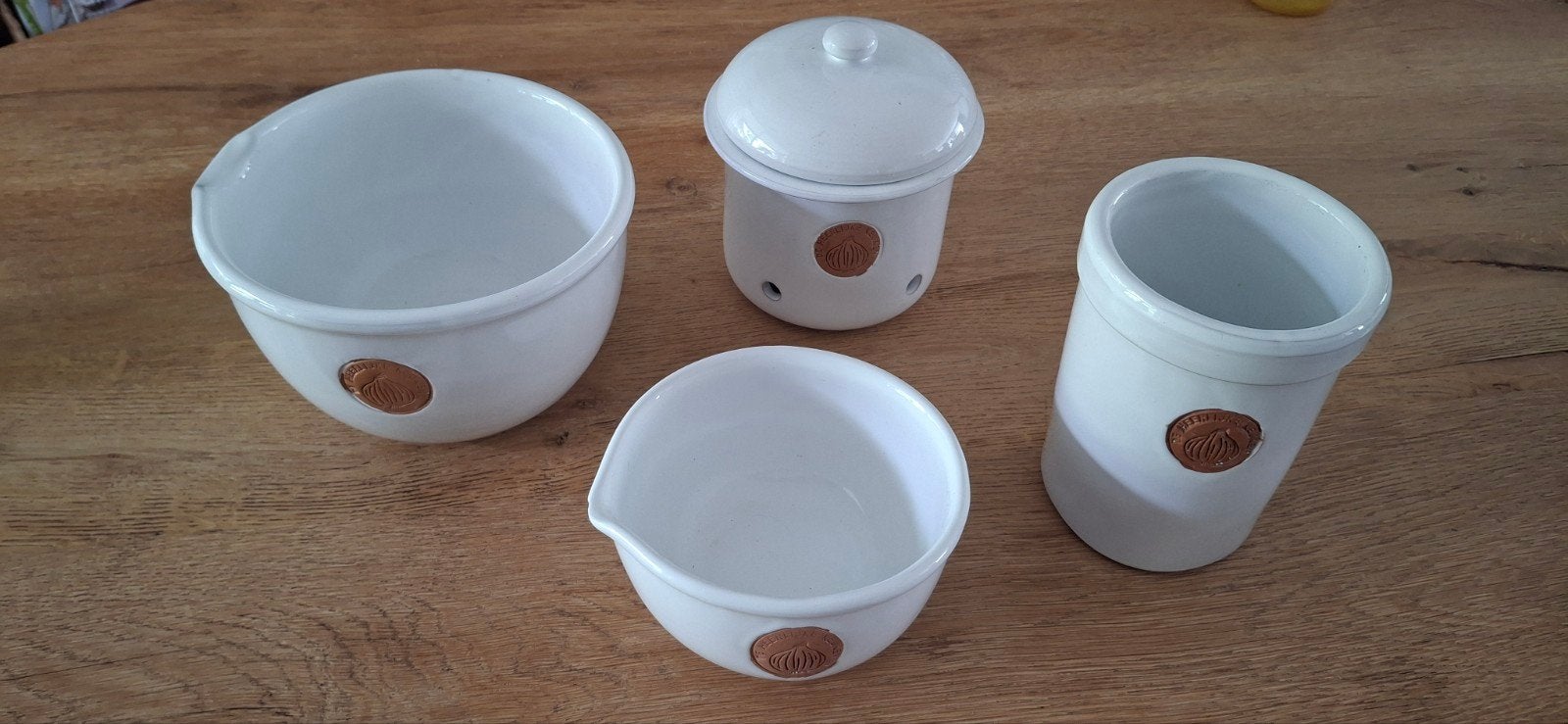 Vintage porseleinen voorraadpotten set, Gebruikt, Ophalen of Verzenden, Voorraadpot, Steen/keramiek