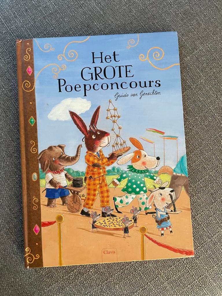 Guido Van Genechten - Het grote poepconcours, Boeken, Ophalen of Verzenden, Zo goed als nieuw, Guido Van Genechten