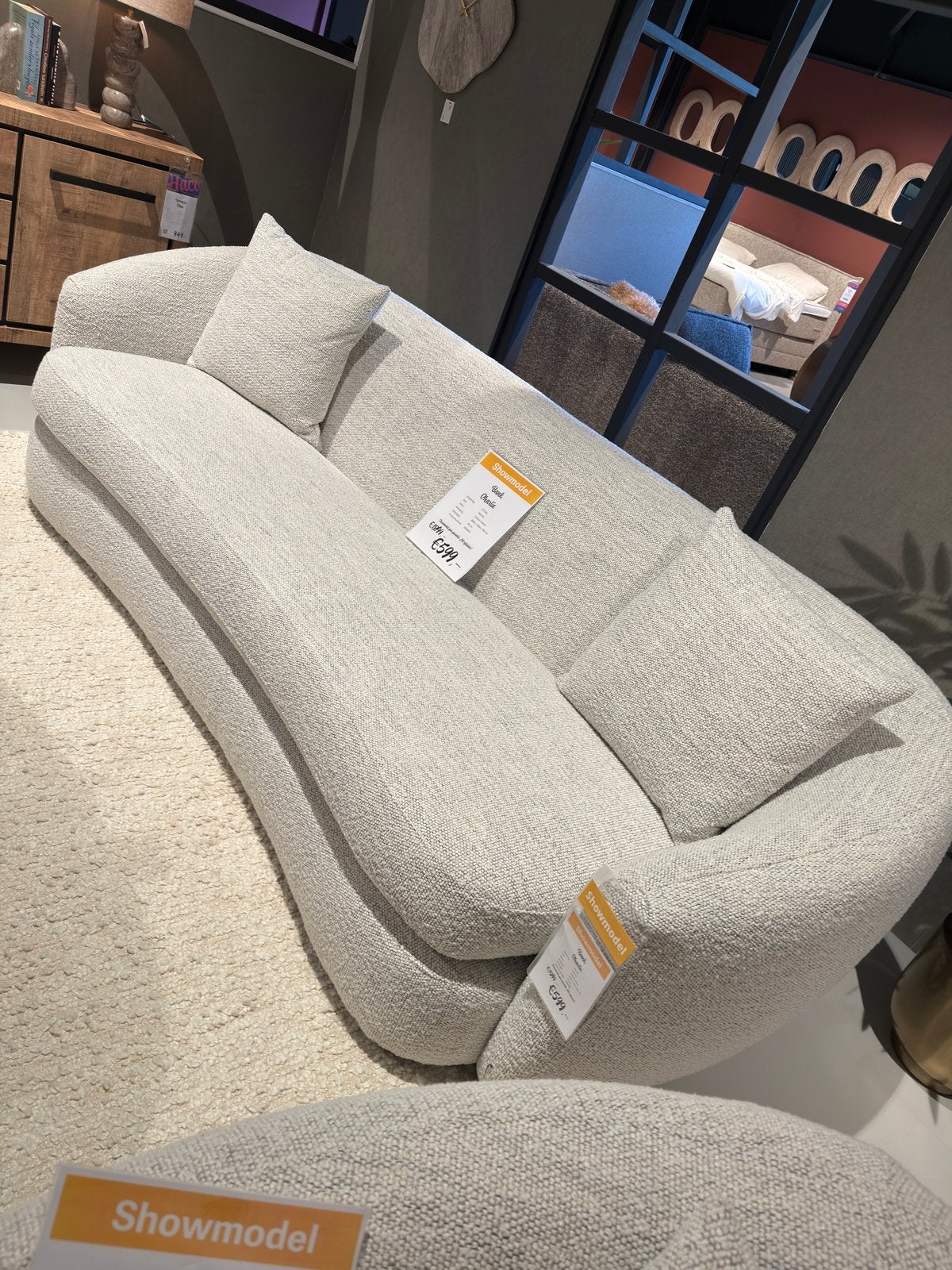 SHOWMODEL BANK CHARLIE + FAUTEUIL, Ophalen, Zo goed als nieuw, Eenpersoons, 90 cm