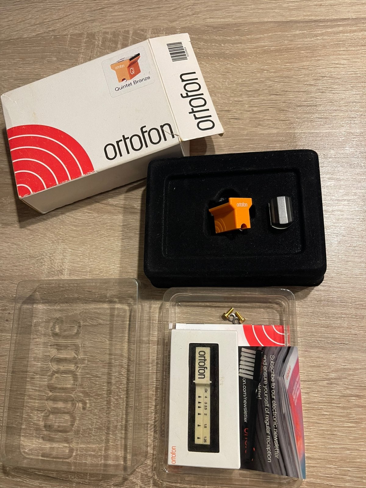 Ortofon Quintet bronze mc - max 100 uur - als nieuw, Audio, Tv en Foto, Ophalen of Verzenden, Zo goed als nieuw, Platenspeler-onderdeel