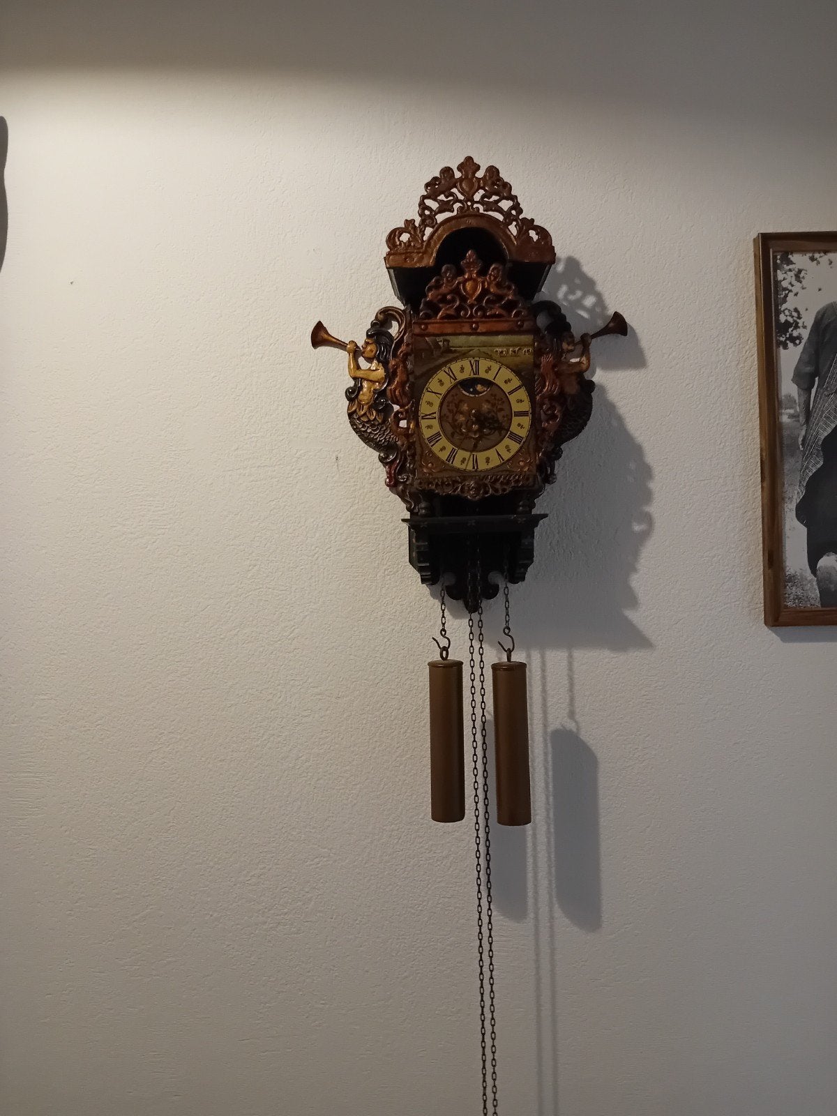 Friese stoelklok  met Unieke Details, Antiek en Kunst, Ophalen