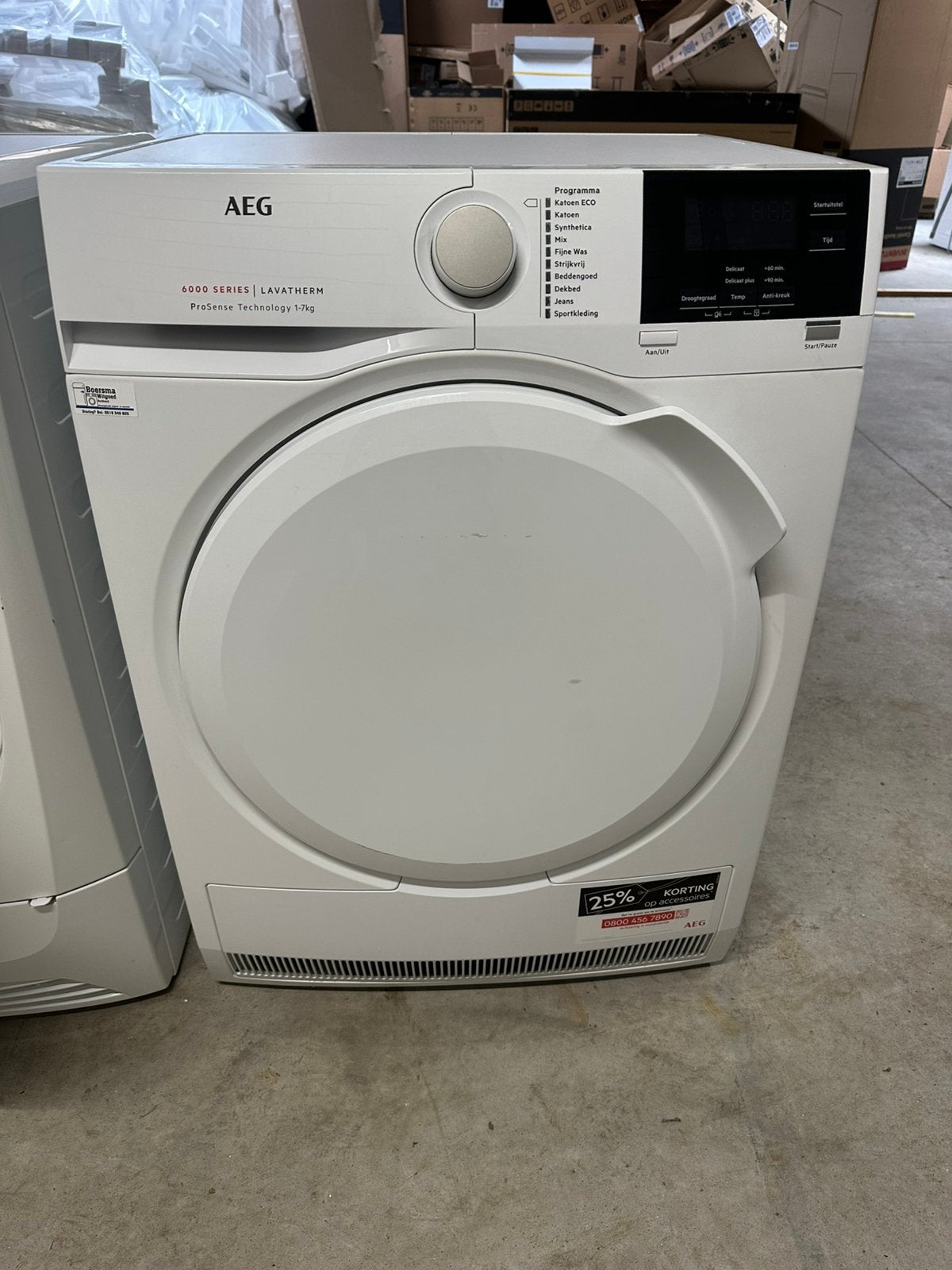 Nette Aeg 6000 serie condens droger 7Kg Garantie, Ophalen, 6 tot 8 kg, Zo goed als nieuw, Voorlader