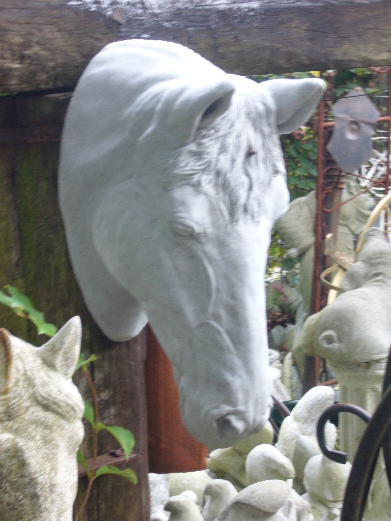 Tuinbeeld Art Deco paard pony tuinbeeld beeld "De Evenaar", Tuin en Terras, Ophalen, Gebruikt, Steen