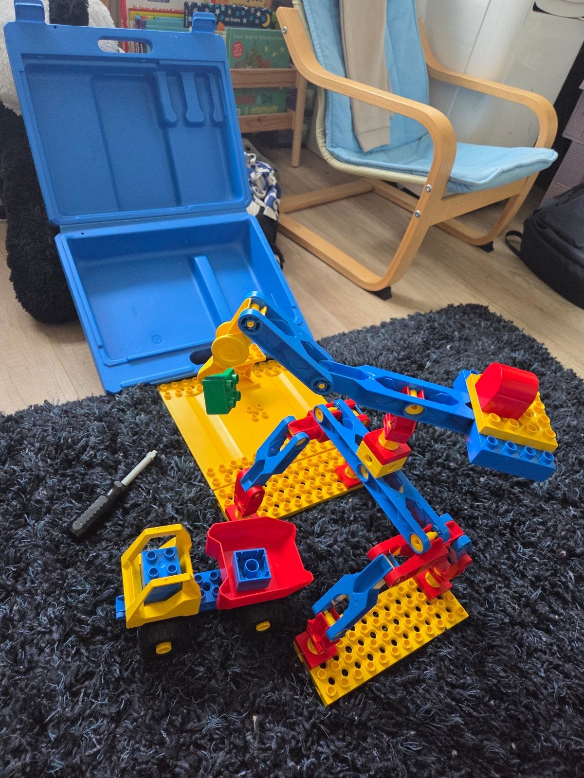 Lego Toolbox met bouwvoertuigen, Kinderen en Baby's, Gebruikt, Overige thema's, Lego, Ophalen of Verzenden