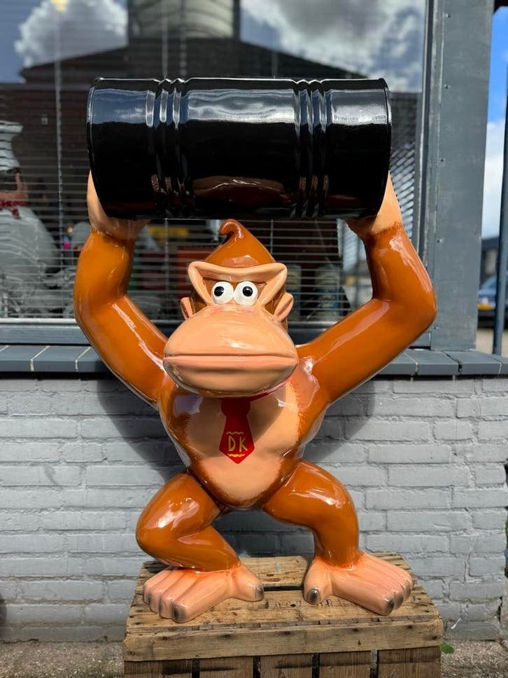 Donkey Kong Beeld met Ton - Groot Formaat, Ophalen, Zo goed als nieuw, Dier