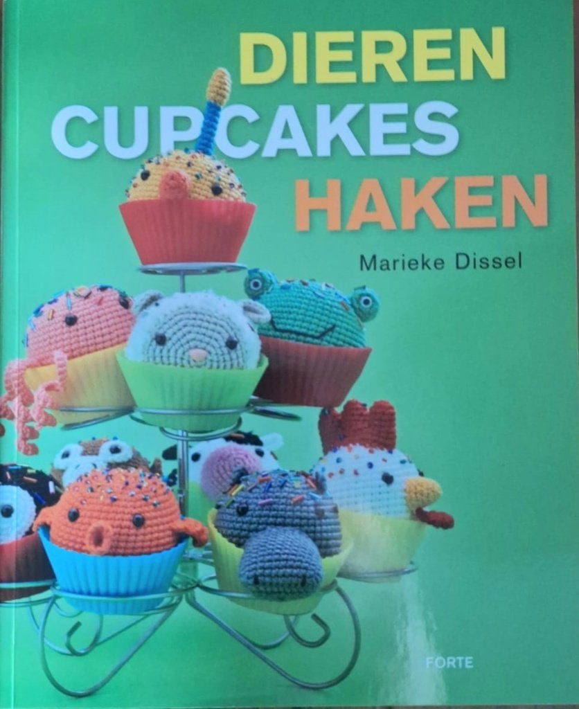 Dieren cupcakes haken, Hobby en Vrije tijd, Breien en Haken, Verzenden, Zo goed als nieuw, Haken, Patroon of Boek