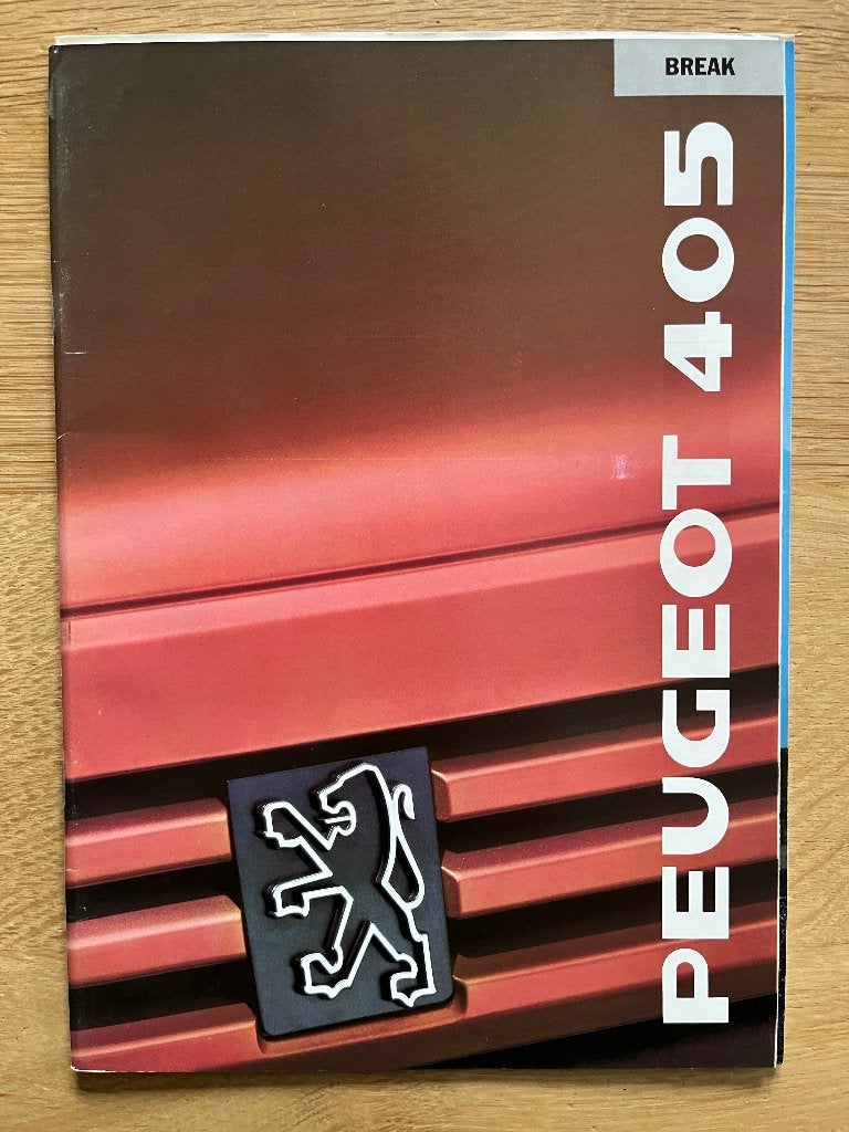 Autofolder/Brochure Peugeot 405 Break 1989, Ophalen of Verzenden, Nieuw, Peugeot