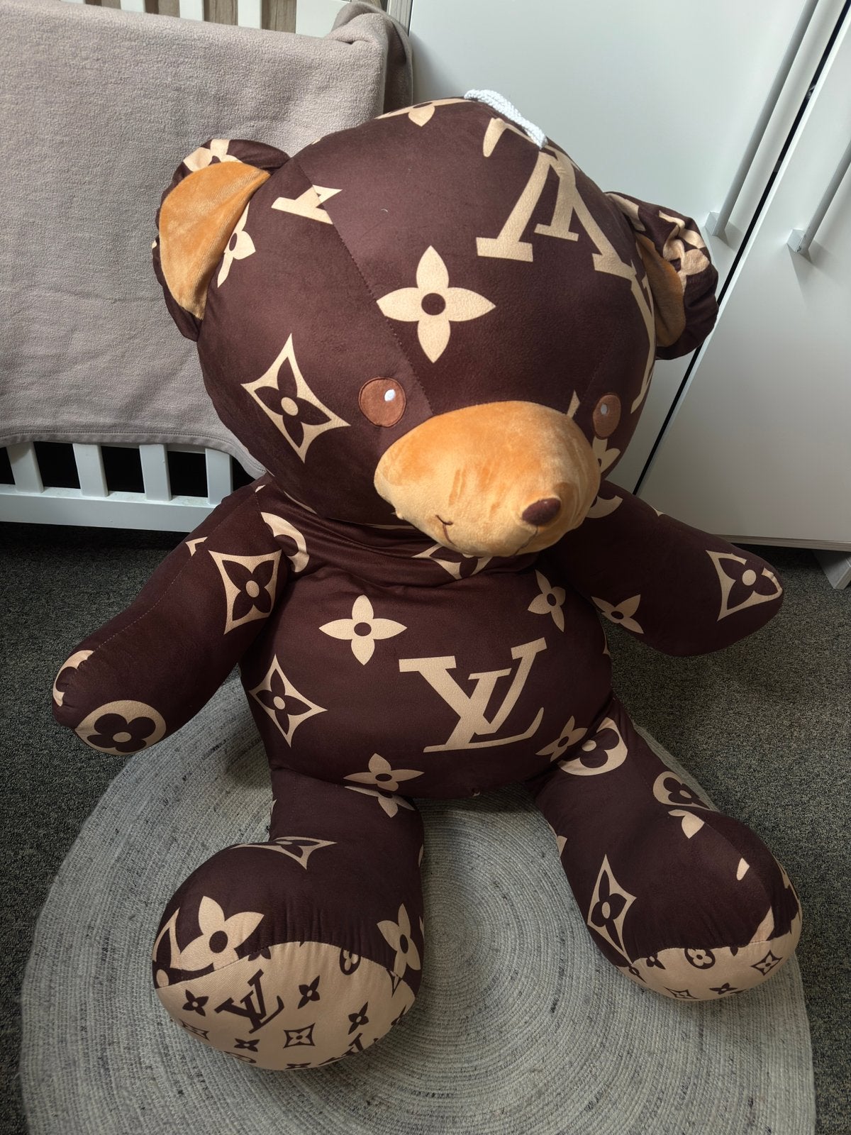 Grote LV teddybeer knuffel XL, Kinderen en Baby's, Speelgoed | Knuffels en Pluche, Ophalen, Zo goed als nieuw, Beer