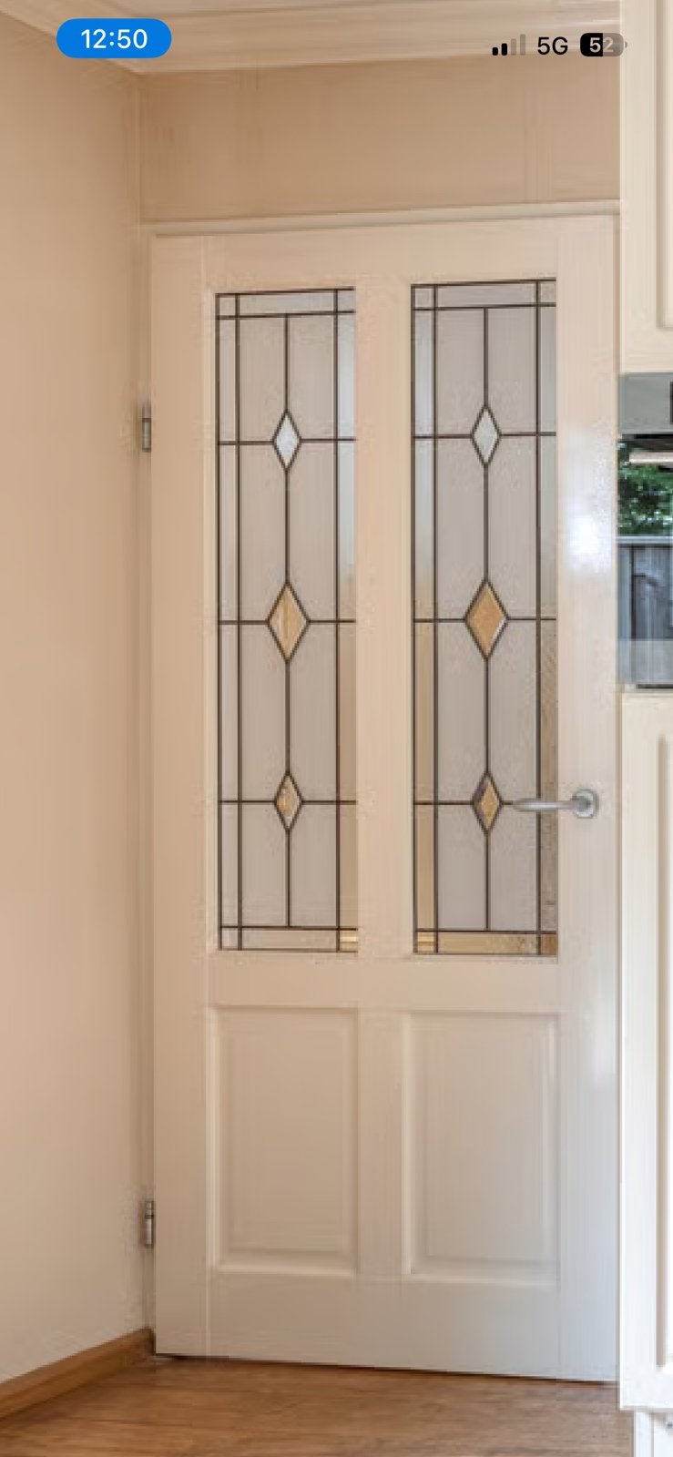 2x Opdek deur glas in lood  links draaiend 93 x 211,5 cm, Ophalen, Deur, 80 tot 100 cm, Deur