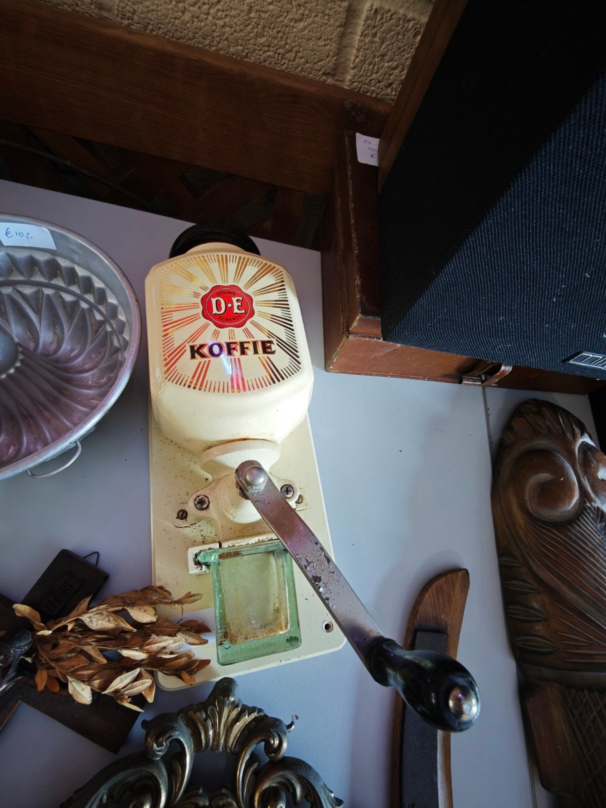 Vintage DE Koffie wandkoffiemolen, Ophalen of Verzenden