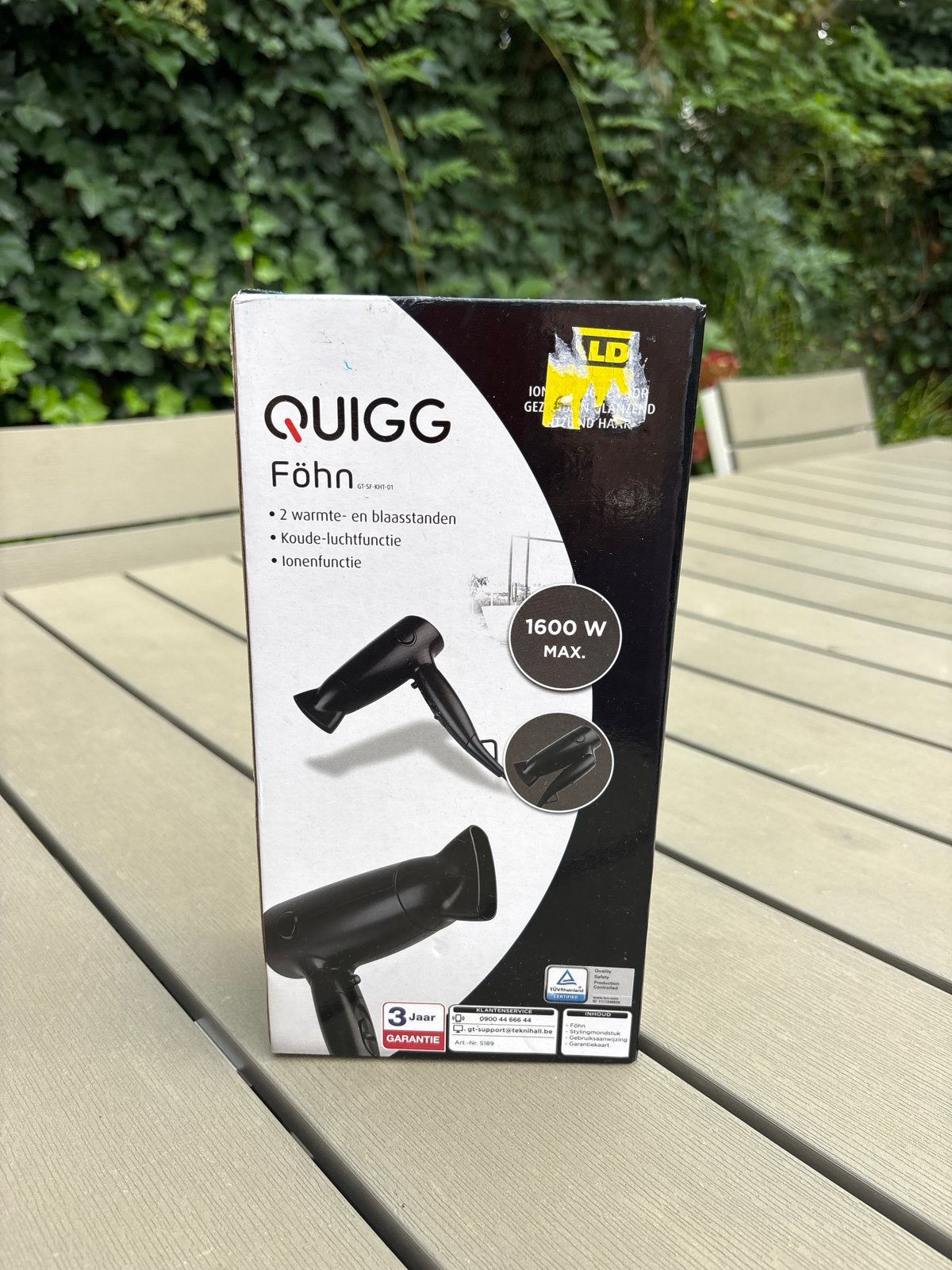QUIGG Föhn - Nieuw in doos met ionenfunctie en 1600W, Ophalen, Nieuw, Haarverzorging