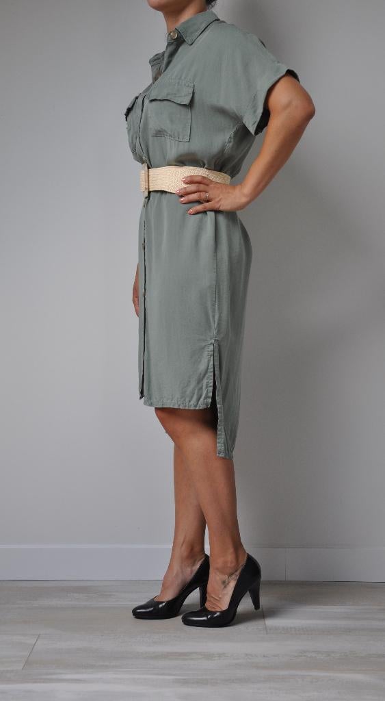 jurk, terra di siena jurk s,m,l, dress, nieuwe jurk, Terra di siena, Nieuw, Ophalen of Verzenden, Onder de knie