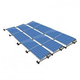 12x zonnepaneel platdakopstelling, Ophalen, Gebruikt, Aluminium