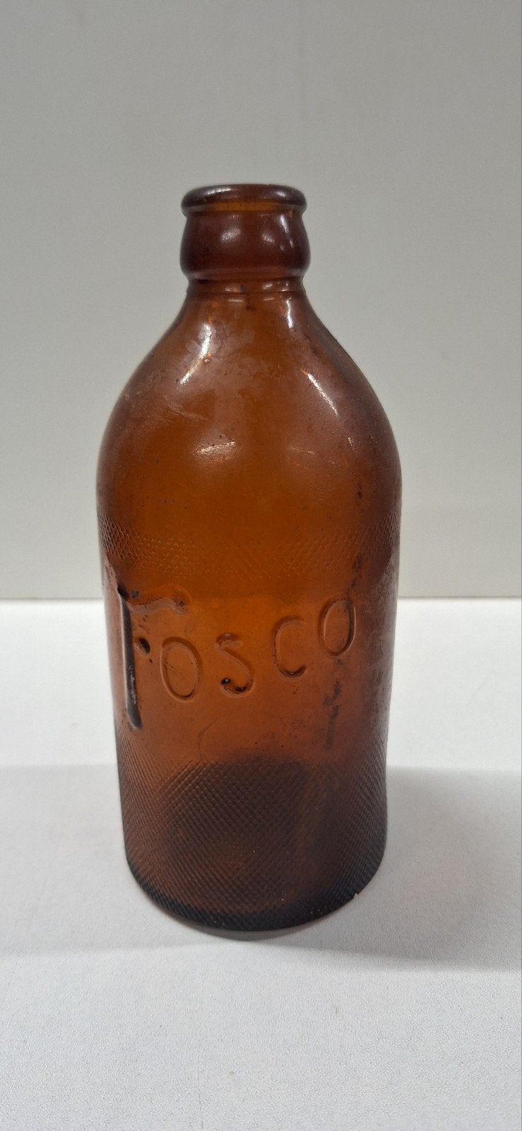 Antieke Fosco Fles - Bruin Glas, Verzenden