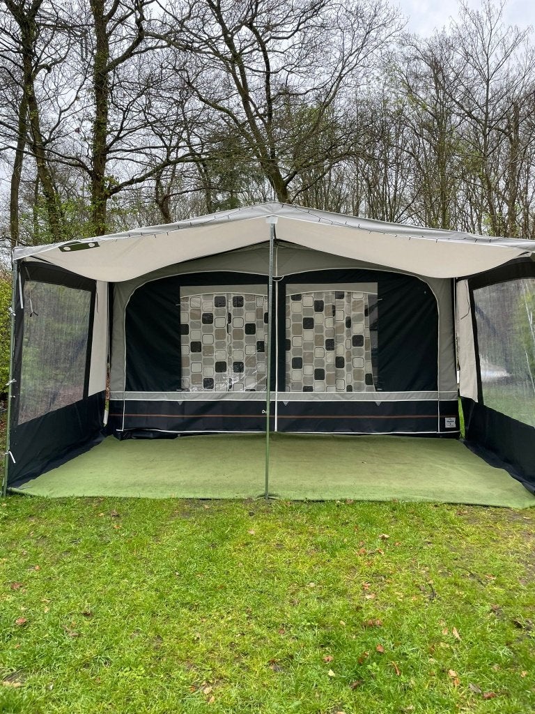 Milaan 270 maat 8 voortent+ PVC voortentluifel maat 8, Caravans en Kamperen, Voortenten en Luifels, Ophalen, Gebruikt, Ten Cate All Season 200g/m2