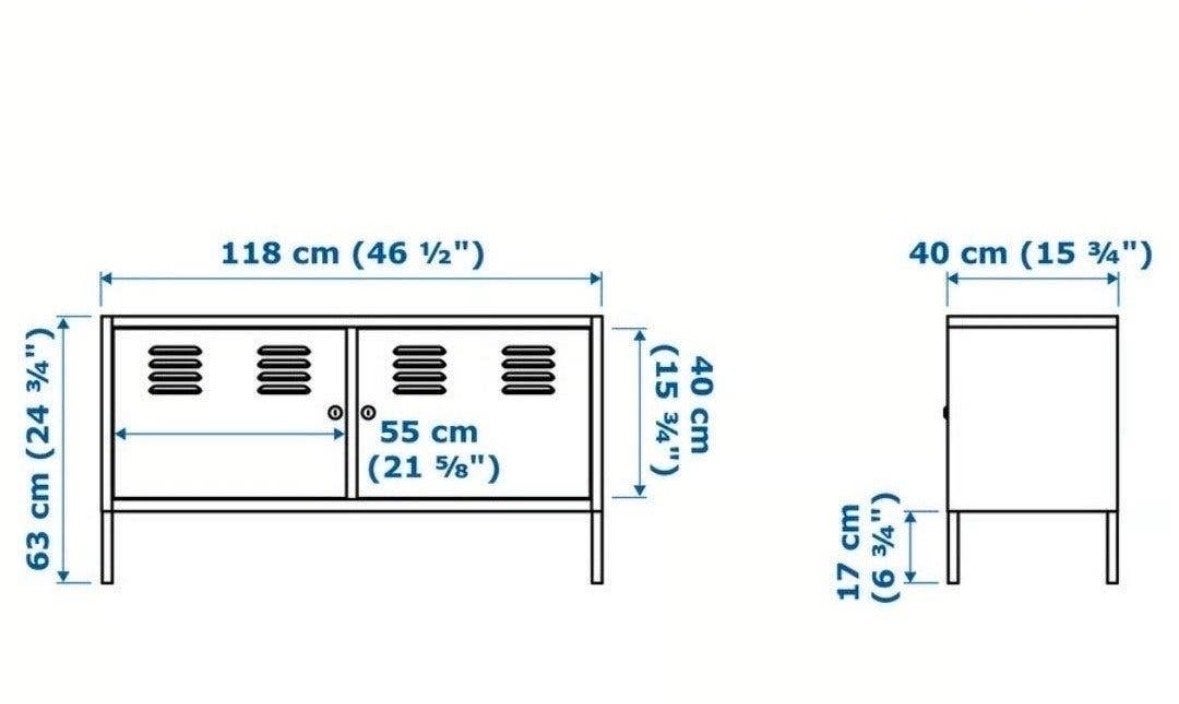 Foto 3 van IKEA PS Kastje - Wit metalen opbergkast