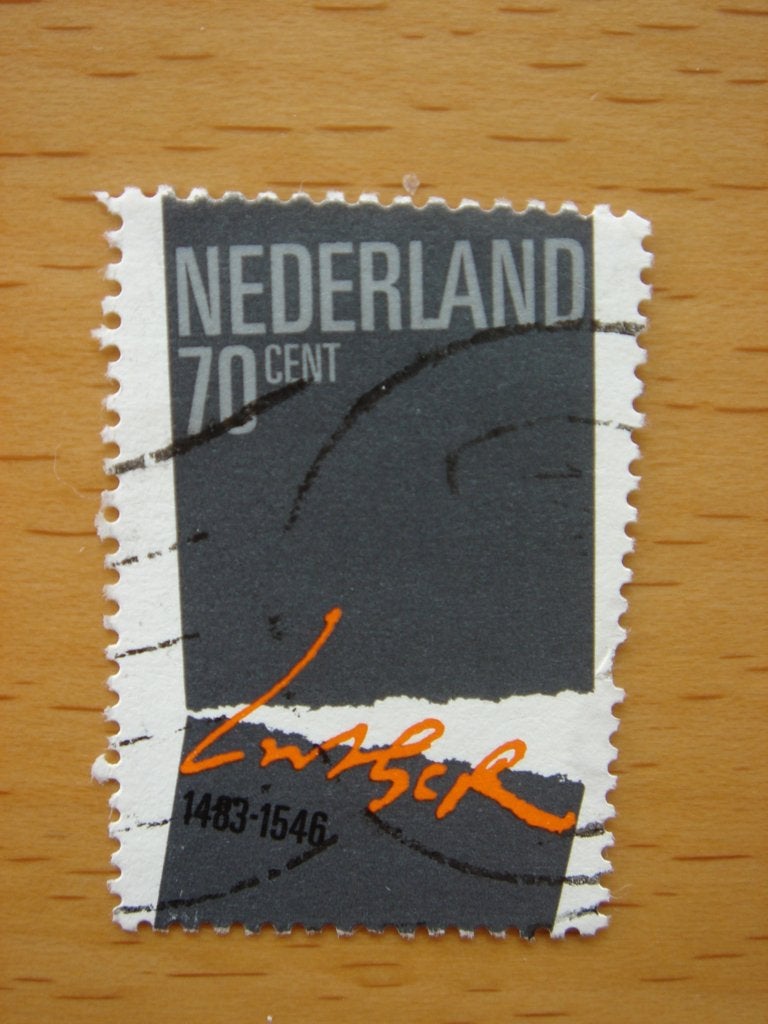 Maarten Luther 1483 – 1546 NVPH 1294     Gestempeld, Postzegels en Munten, Ophalen of Verzenden, Na 1940, Gestempeld