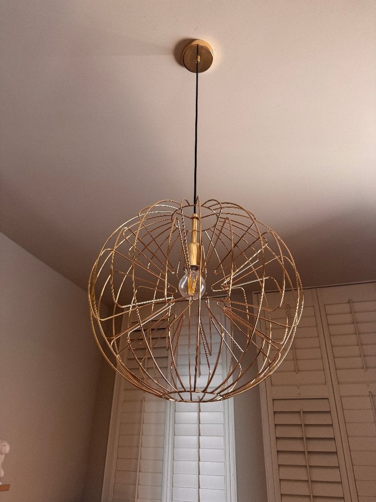 EGLO Okinzuri hanglamp Ø45 cm geelkoper – E27, Ophalen of Verzenden, Zo goed als nieuw, Metaal, E27 (groot)