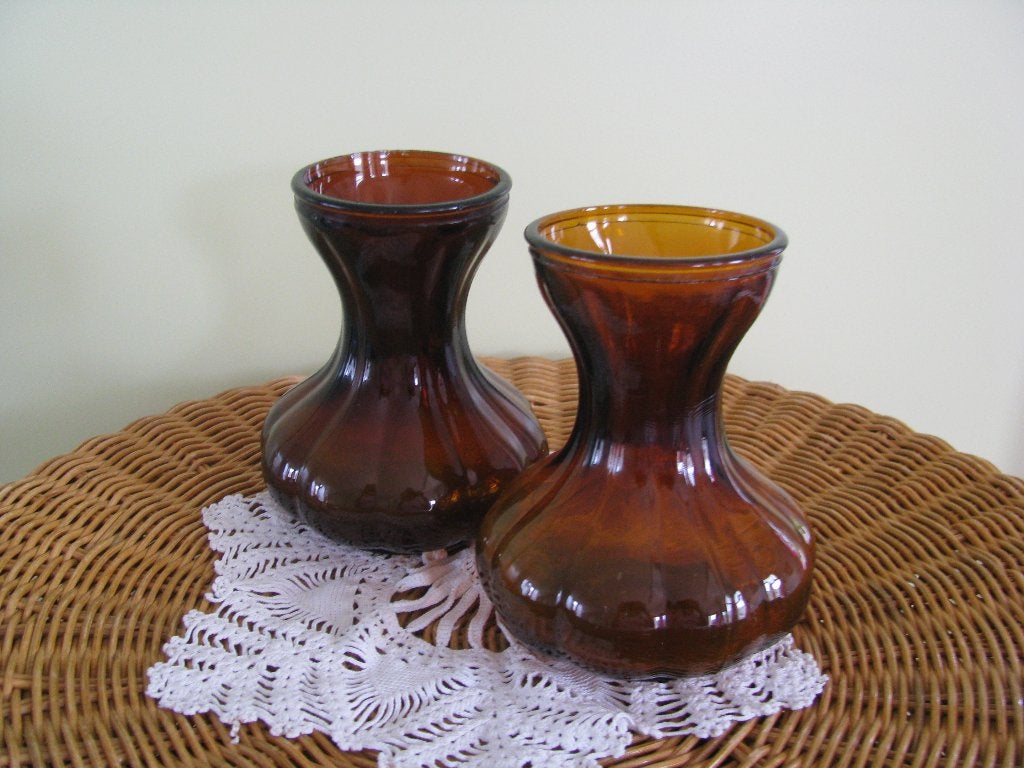 Leerdam * 2 x hyacinth # bloembol glas * knoflook vorm =, Ophalen of Verzenden