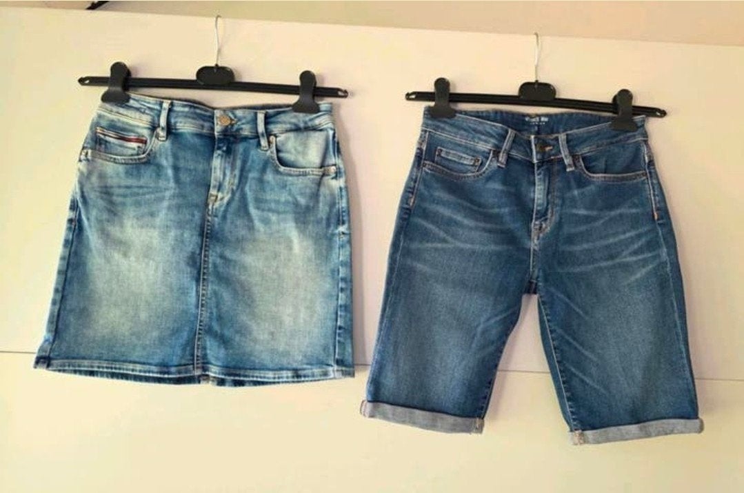 Tommy Hilfiger Jeans spijkerrok Bermuda short korte broek 28, Blauw, Nieuw, Ophalen of Verzenden, W28 - W29 (confectie 36)