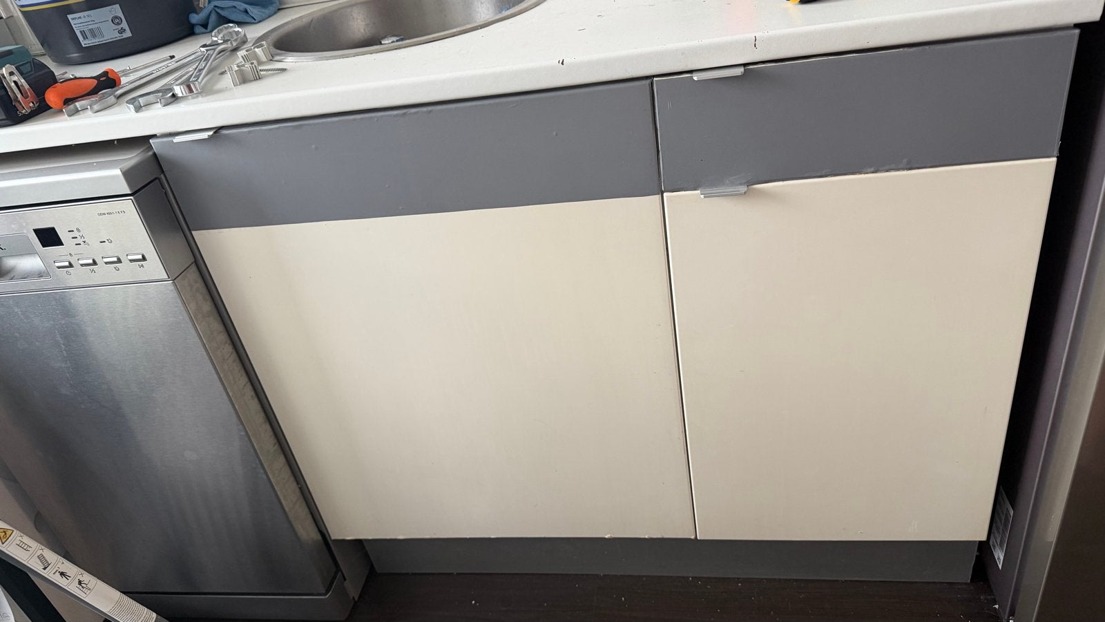 IKEA keuken met onder- en bovenkasten, werkblad en gootsteen, Huis en Inrichting, Keuken | Keukenelementen, Ophalen, Gebruikt