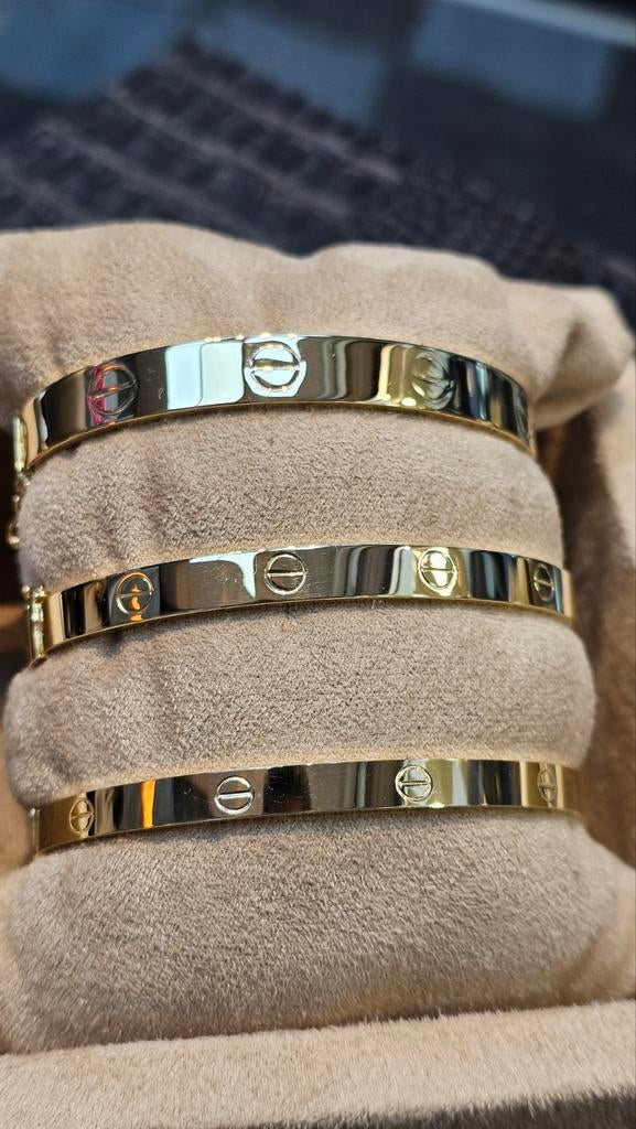Prachtige 14karaat gouden Bangle armbanden, Sieraden, Tassen en Uiterlijk, Armbanden, Ophalen of Verzenden, Nieuw, Goud, Goud
