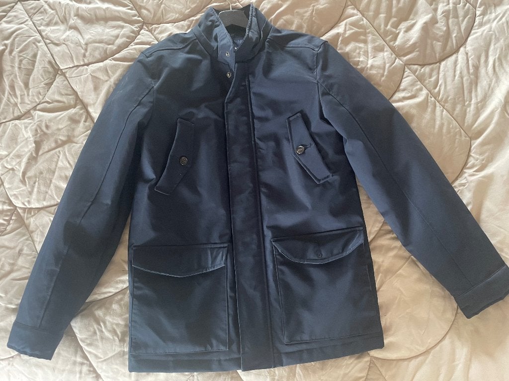 Jas, Ophalen, Zo goed als nieuw, Maat 46 (S) of kleiner, Blauw