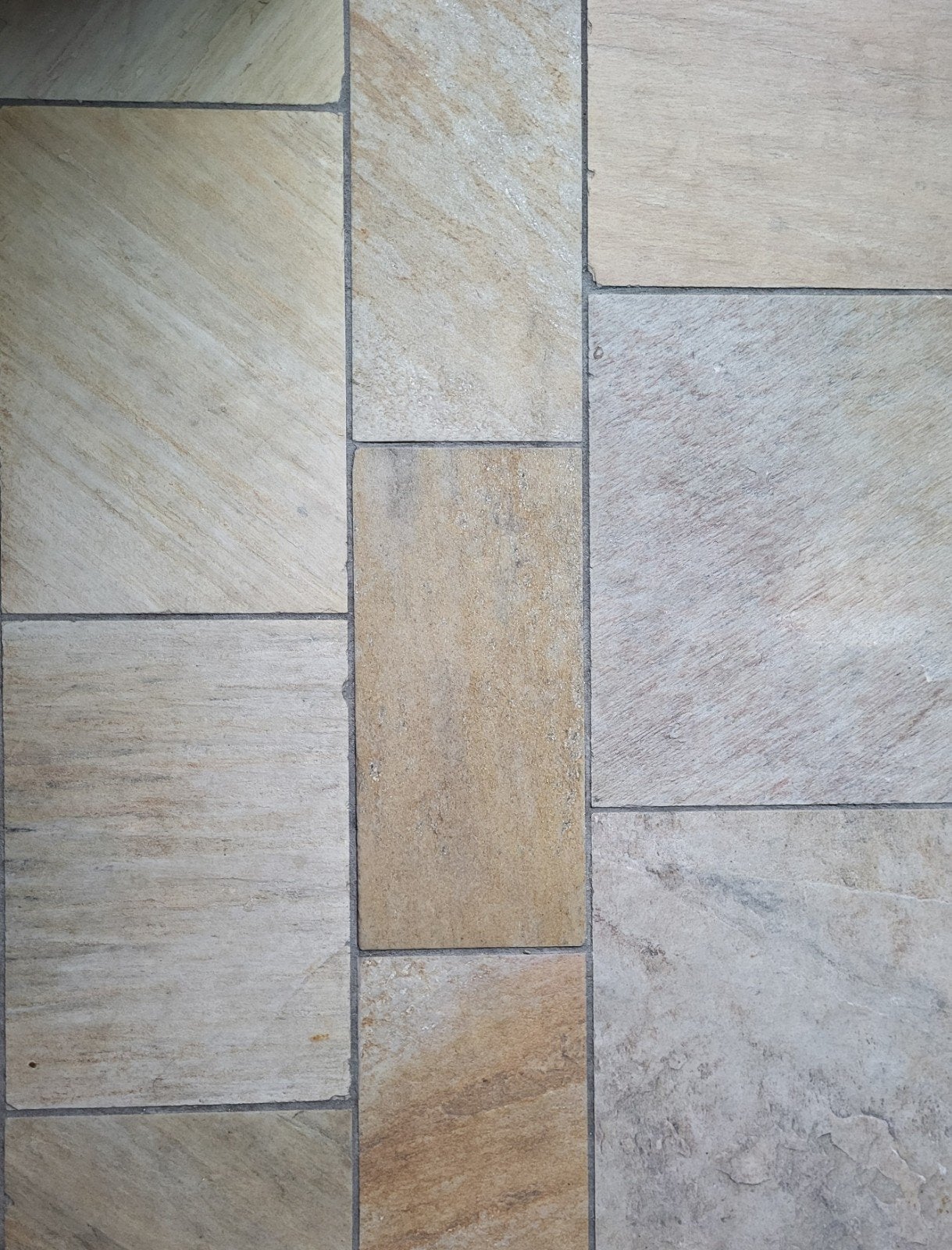 Natuursteen Albino Yellow Tegels 37x17cm, ca. 9m2, Tuin en Terras, Tegels en Klinkers, Ophalen, Gebruikt, 5 tot 10 m², Natuursteen