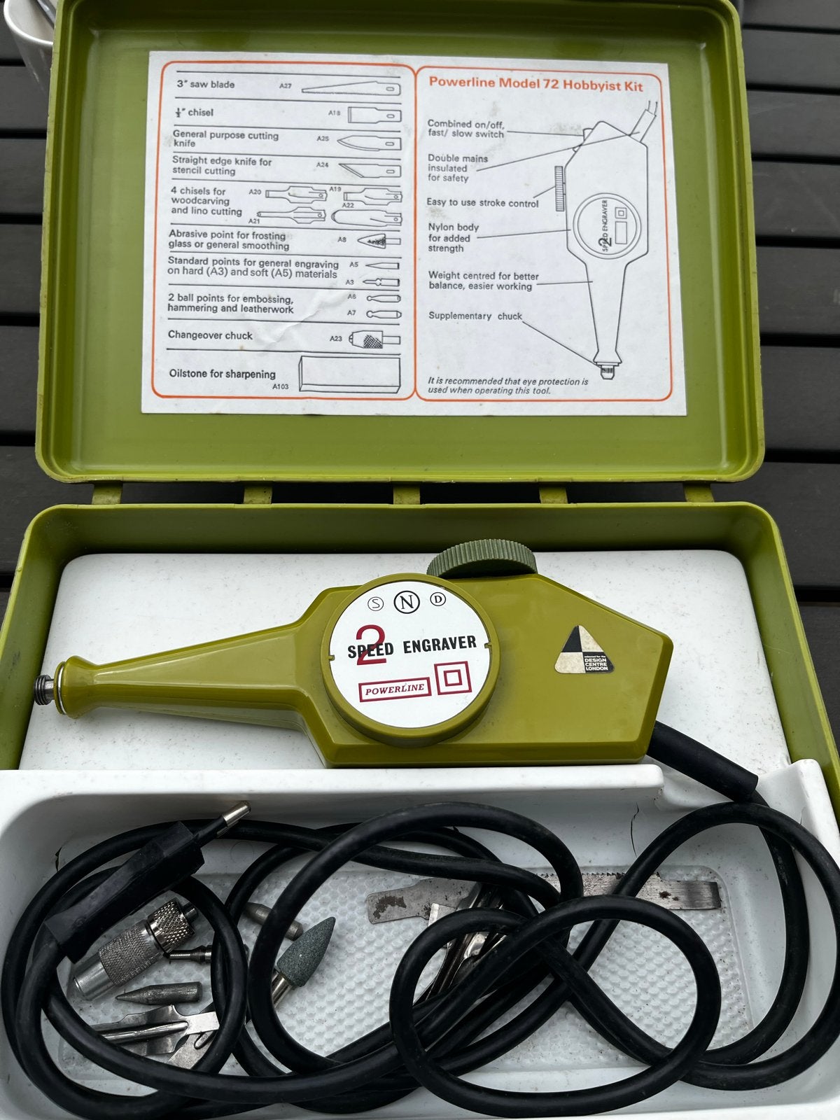 Powerline Model 72 Hobbyist Kit - Speed Engraver, Hobby en Vrije tijd, Gebruikt, Groen, Overige thema's, Gereedschap of Toebehoren