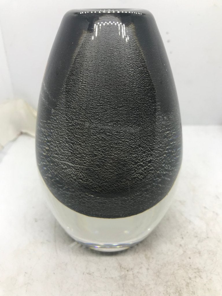 glas vaas art deco leerdam antimoon craquele, Ophalen of Verzenden