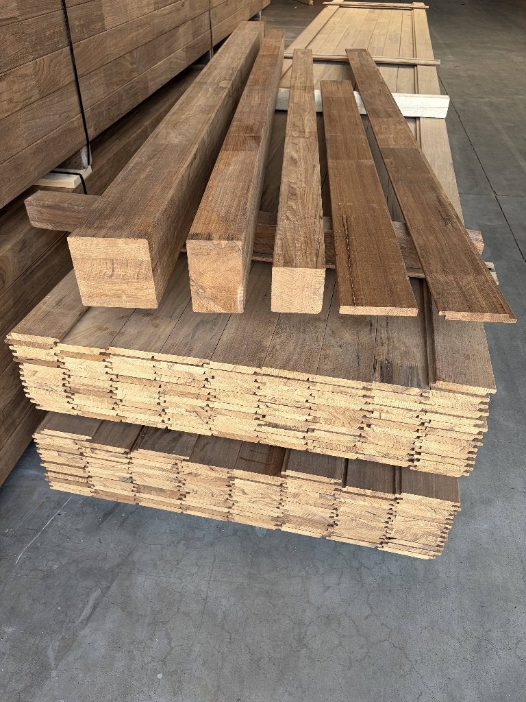 Thermisch gemodificeerd Fraké hout - Goedkoopste van NL!, Doe-het-zelf en Verbouw, Hout en Planken, 25 tot 50 mm, Nieuw, Ophalen of Verzenden