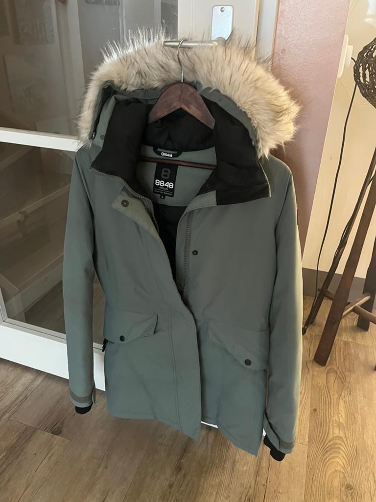 8848 Alritude Winterjas maat S kleur: groen/grijs, Ophalen of Verzenden, Zo goed als nieuw, Maat 38/40 (M), Zwart