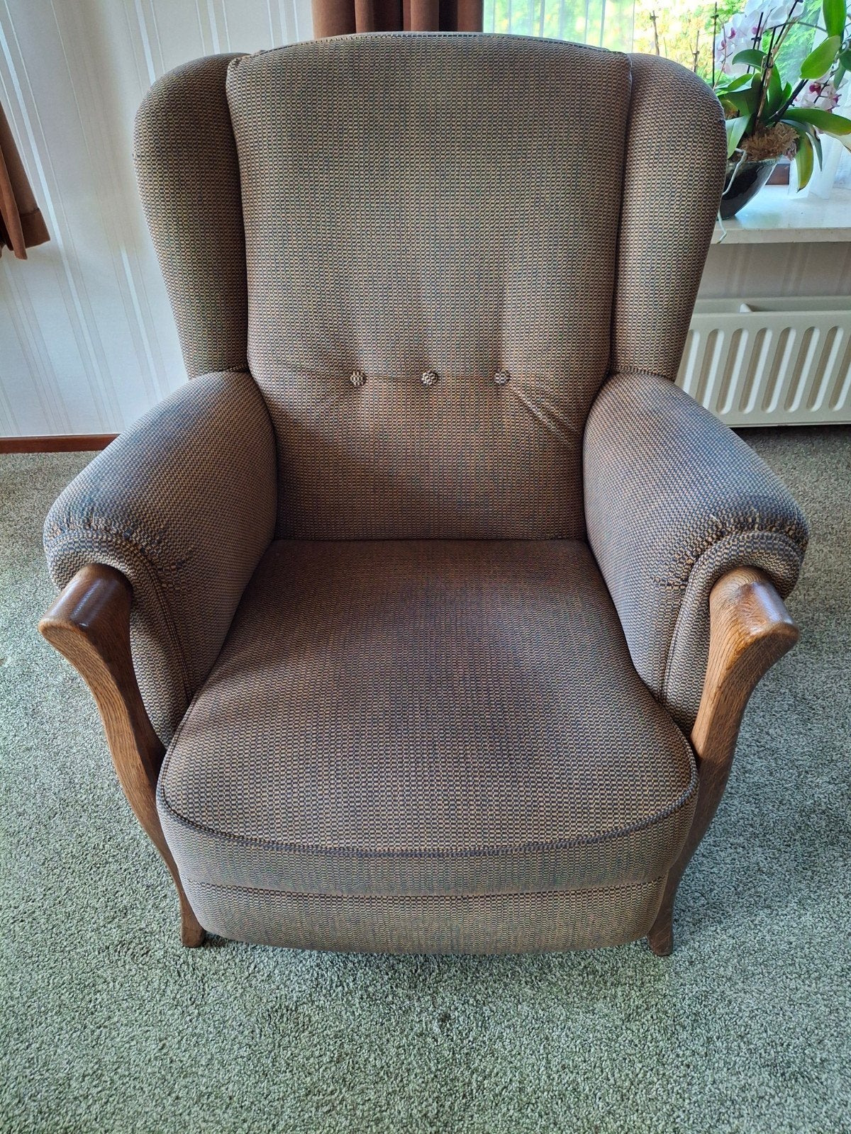 Comfortabele fauteuil - 80 cm breed, 97 cm hoog, Huis en Inrichting, Fauteuils, Ophalen, Gebruikt, Stof, 75 tot 100 cm
