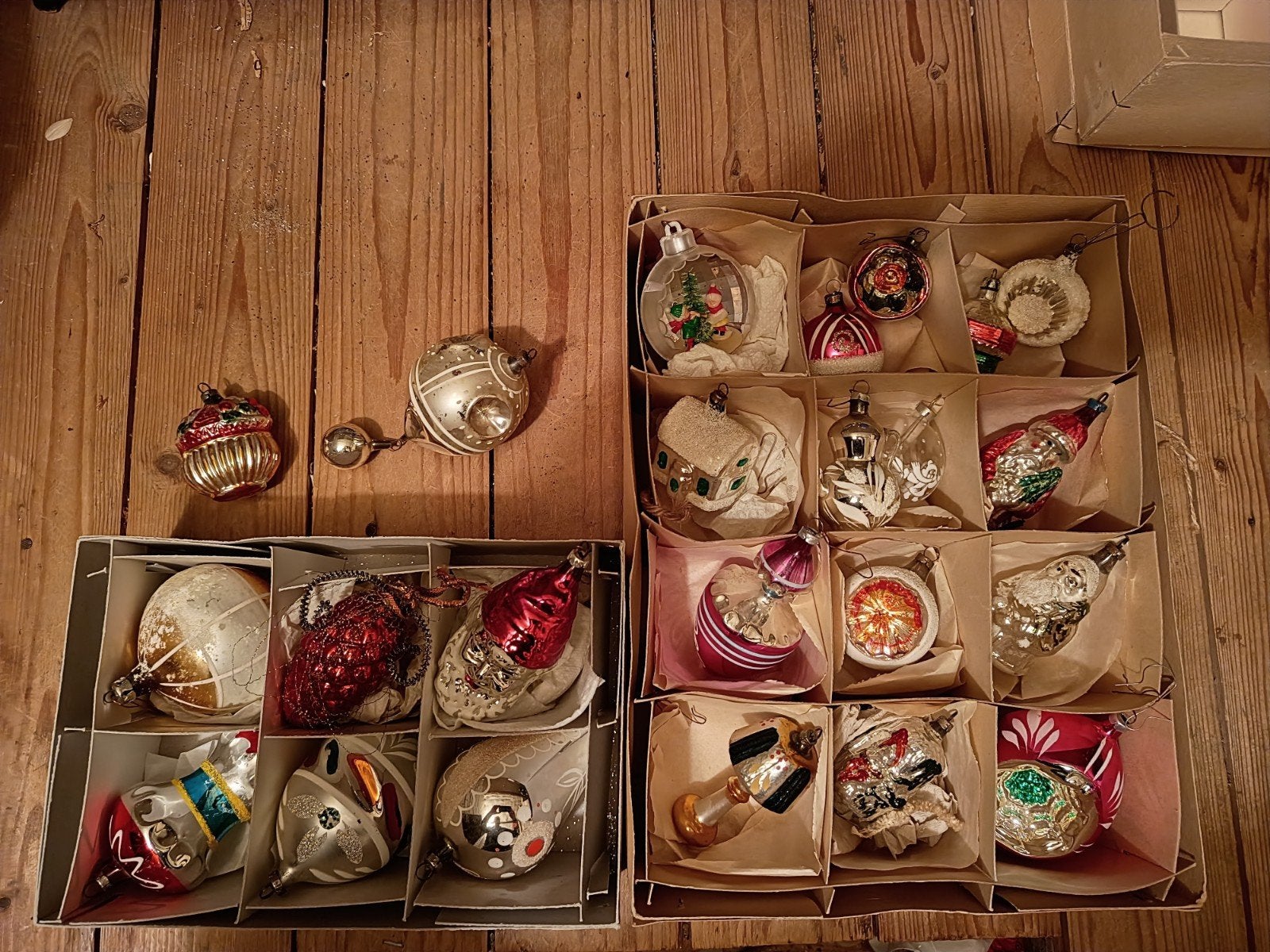 oma's 23 nostalgische oude kerstballen, Ophalen, Gebruikt