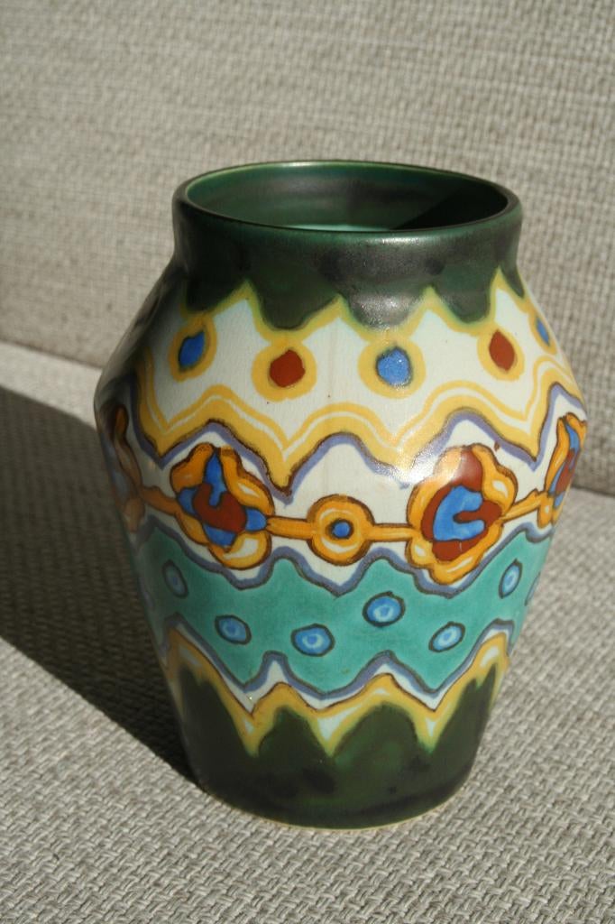 Vaas Gouds plateel; 1919, Ophalen of Verzenden